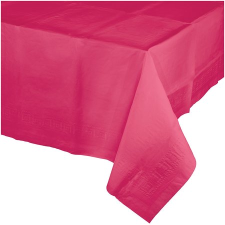 TOUCH OF COLOR Hot Magenta Pink Paper Tablecloth, 108"x54", 6PK 710205